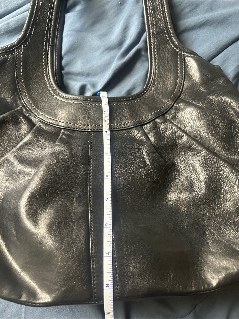 Coach Black Leather Shoulder Bag with Gold Accent - Picture 5 of 14